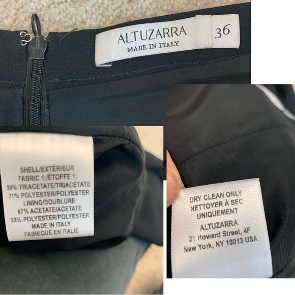 ALTUZARRA black pencil skirt side slit Sz 36 NWOT - Picture 8 of 12